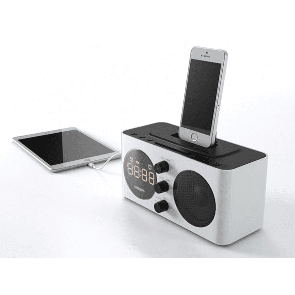 KV29007 RADIO PHILIPS DESPERTADOR AJ-6200D-RELOJ USB FM-C CARGADOR P IPOD IPHONE - Imagen 1