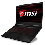 NOTEBOOK MSI CORE I5 MSI GF63 THIN I5-11400H 8GB 256 SSD 15.6"IPS FHD GTX1650 4GB W11 BLACK