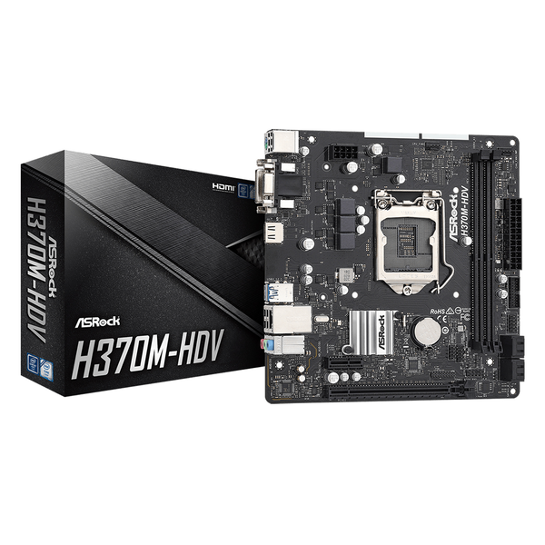 KV35350 PLACA MADRE ASROCK INTEL LGA 1151 H370M-HDV DDR4 D-SUB DVI-D HDMI - Imagen 1