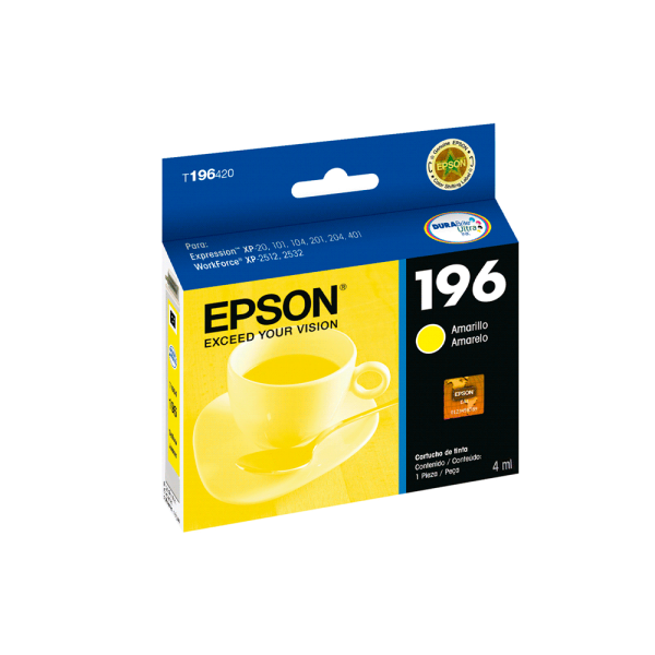 TINTA EPSON EXPRESSION T196420-A AMARILLO P XP-20-10X-20X-401 WF25XX 4ML