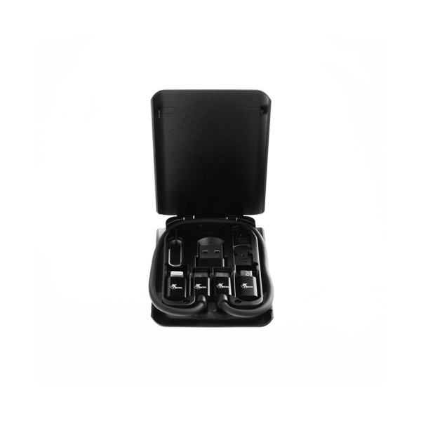 KIT USB-C C ESTUCHE XTECH XTC-570 ADAPTADOR USB-A M-USB LIGHTNING NEGRO
