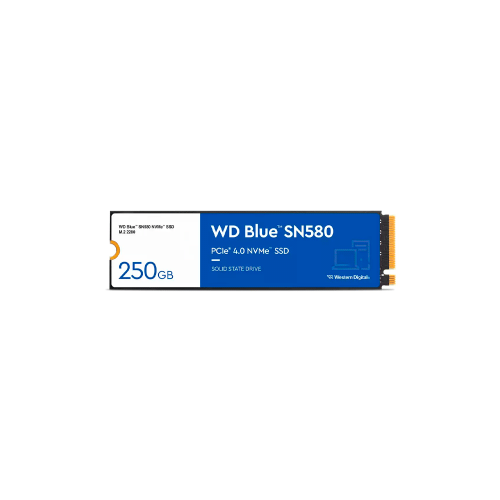FX105590.png SSD M.2 NVME 250GB WESTERN DIGITAL SN580 WDS250G3B0E BLUE 4000 2000MB S PCIE 4.0 - Imagen 1