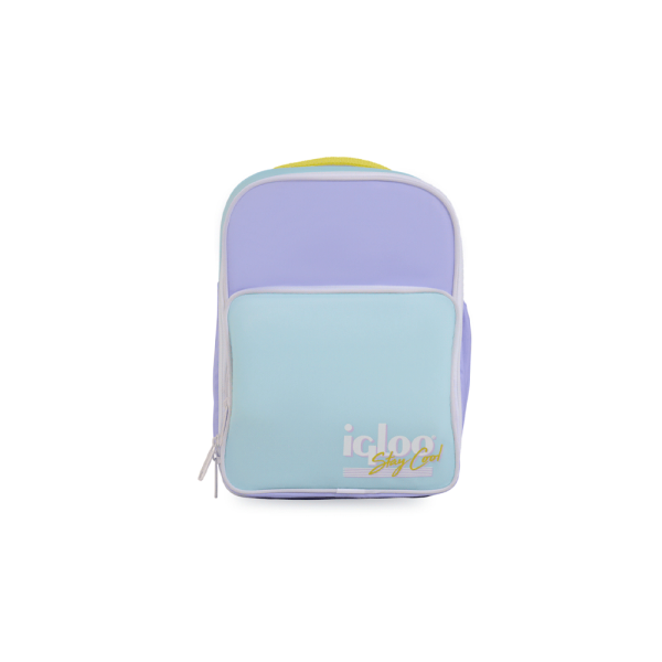MOCHILA TERMICA IGLOO 12 LATAS RETRO LILA AMARILLO 63074