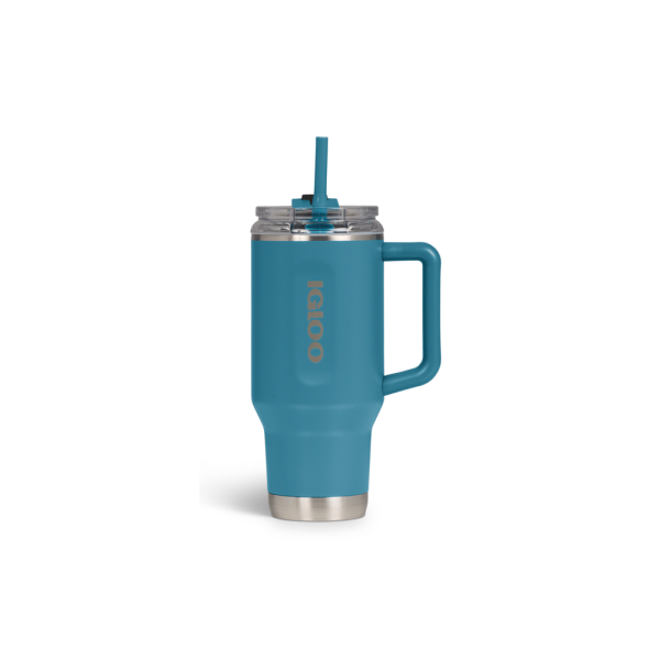 VASO TERMICO IGLOO 950ML  AZUL MODERNO  C PAJITA 71223