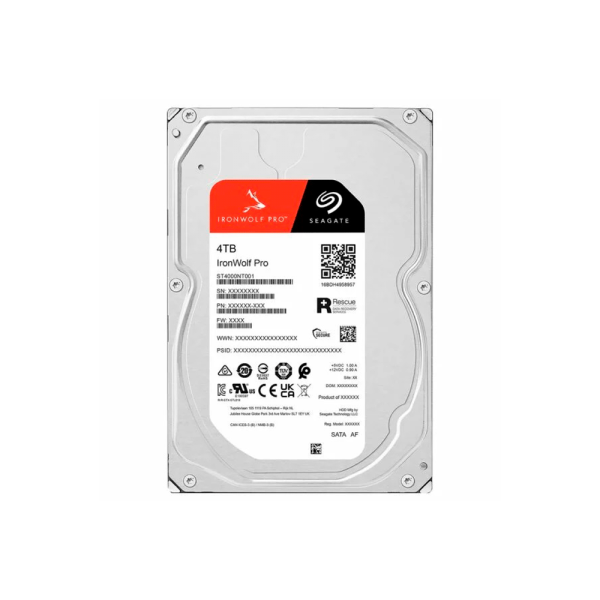 DISCO DURO SATA3 4TB SEAGATE IRONWOLF PRO NAS 7200 256MB ST4000NT001 (GARANTIA BR)