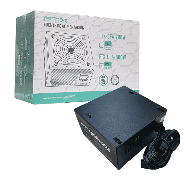 FUENTE FTX 800W FTX-CFA-800W 110 220V NEGRO
