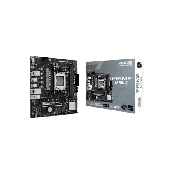 PLACA MADRE ASUS AM5 A620M-E DDR5 PRIME V S R HDMI DP M2 USB3.2 MATX