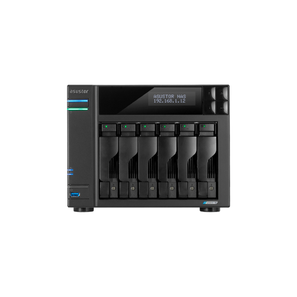ALMACENAMIENTO NAS ASUSTOR AS6706T QC 2.0 6BAY 8GB 4 M.2 2-GBLAN HDMI 2USB3.2