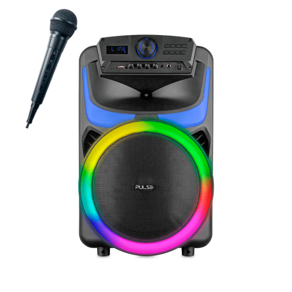 PARLANTE PULSE 550W SP403E BURST 12" BT BAT AUX SD USB FM LED MICROFONO MULTILASER