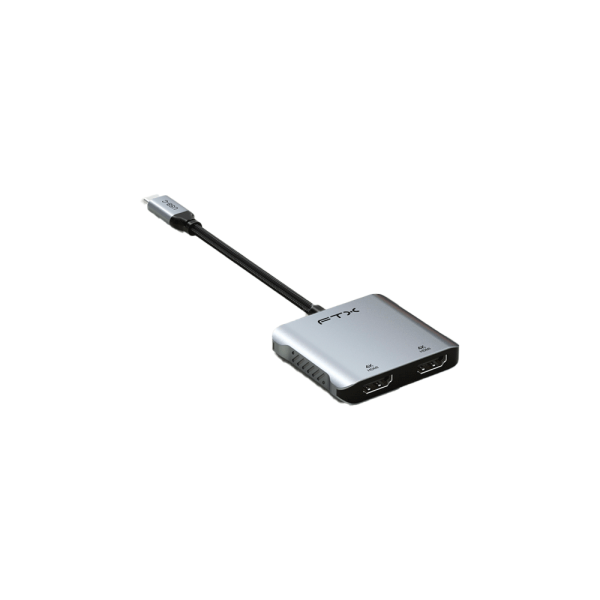 ADAPTADOR USB-C - 2 HDMI USB-C USB-A FTX-CM2H4K-AG 4K 60HZ 100W GRIS