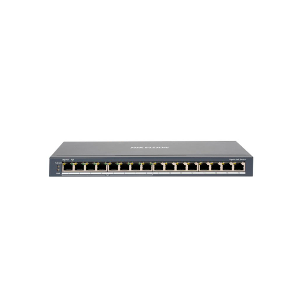 SWITCH HIKVISION DS-3E0516P-O 16P 8POE GBPS 8LAN GBPS METAL PARED ESCRITORIO