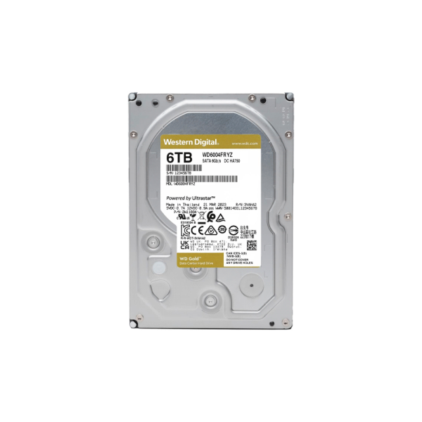 DISCO DURO SATA3  6TB WESTERN DIGITAL GOLD ENTERPRISE 7200 256MB WD6004FRYZ (GARANTIA BR)