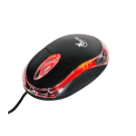 MOUSE XTECH USB XTM-195 1000DPI 3D 3 BOTON  NEGRO C  LED ROJO