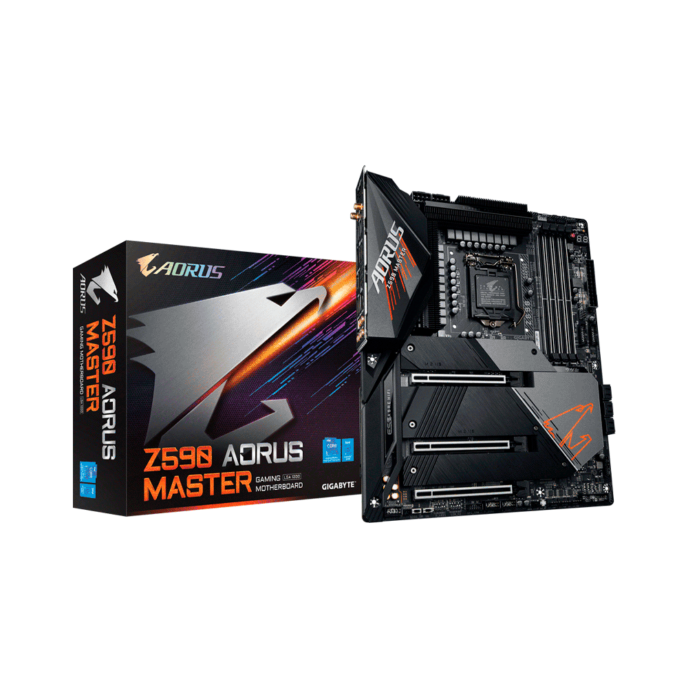 FX69755.png PLACA MADRE GIGABYTE 1200 Z590 AORUS MASTER S R DP WIFI 3M2 DDR4 USB3.2 ATX - Imagen 1