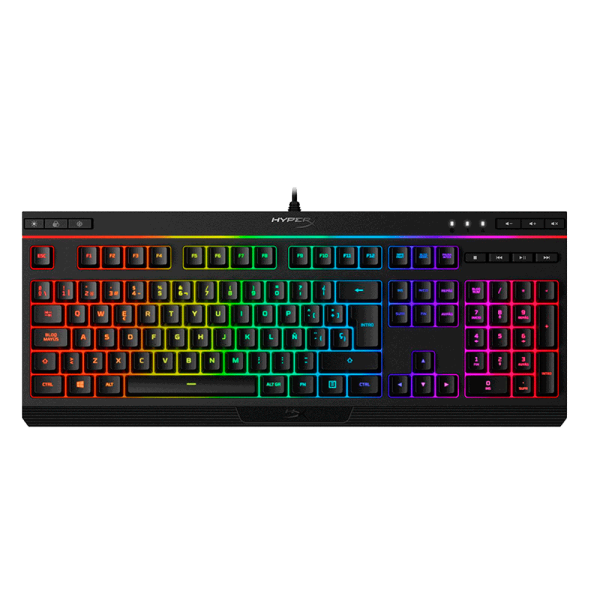 TECLADO GAMER USB HYPERX HX-KB5ME2-LA ALLOY CORE RGB ESPAÑOL RGB
