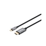 CABLE USB-C HDMI 152235 MACHO MACHO 1MT 4K 30HZ NEGRO BOLSA - Imagen 2