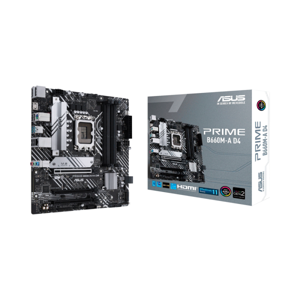 PLACA MADRE ASUS 1700 PRIME B660M-A D4 S R 2 HDMI DP 2M2 DDR4 USB3.2 MATX  AURA