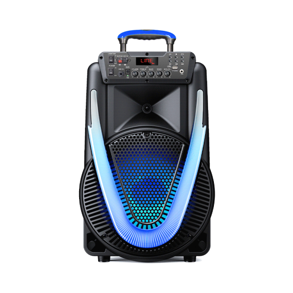 PARLANTE MULTILASER SP396 800W SUNNY II 15" BT AUX SD USB FM LED