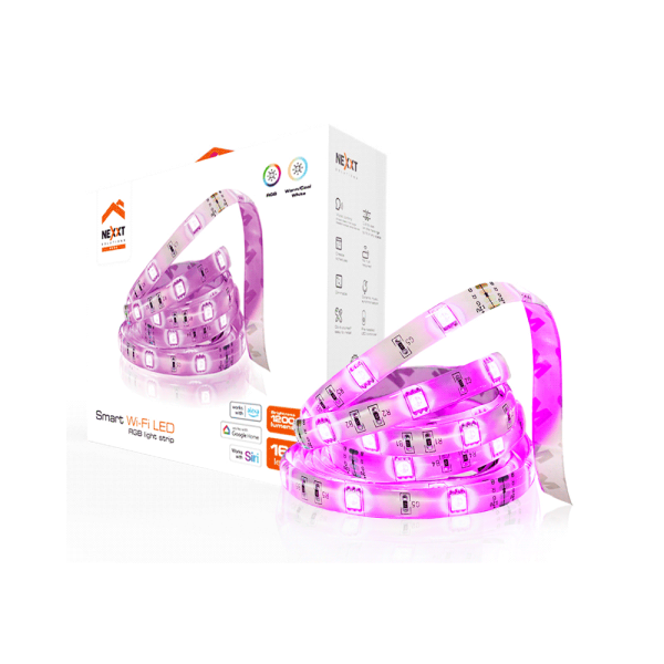 KIT DE CINTA LED IOT C BASE NEXXT COLOR 12W 5M RGB  BIVOLT NHB-S611