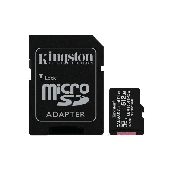 MEMORIA MICRO SD KINGSTON 512GB CANVAS SELECT PLUS SDCS2 512GB 100 85
