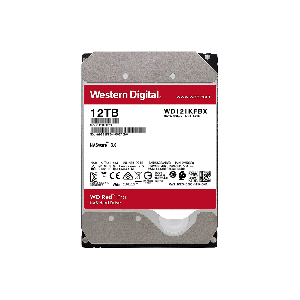 FX93897.png DISCO DURO SATA3 12TB WESTERN DIGITAL RED PRO 7200RPM 256MB WD121KFBX NAS - Imagen 1