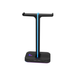 SOPORTE P AURICULAR GAMER XTECH XTH-690 YUREI RGB 2USB NEGRO