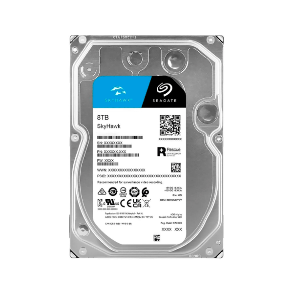 DISCO DURO SATA3 8TB SEAGATE SKYHAWK AI 7200 256MB ST8000VE001 SURVEILLANCE (GARANTIA BR)