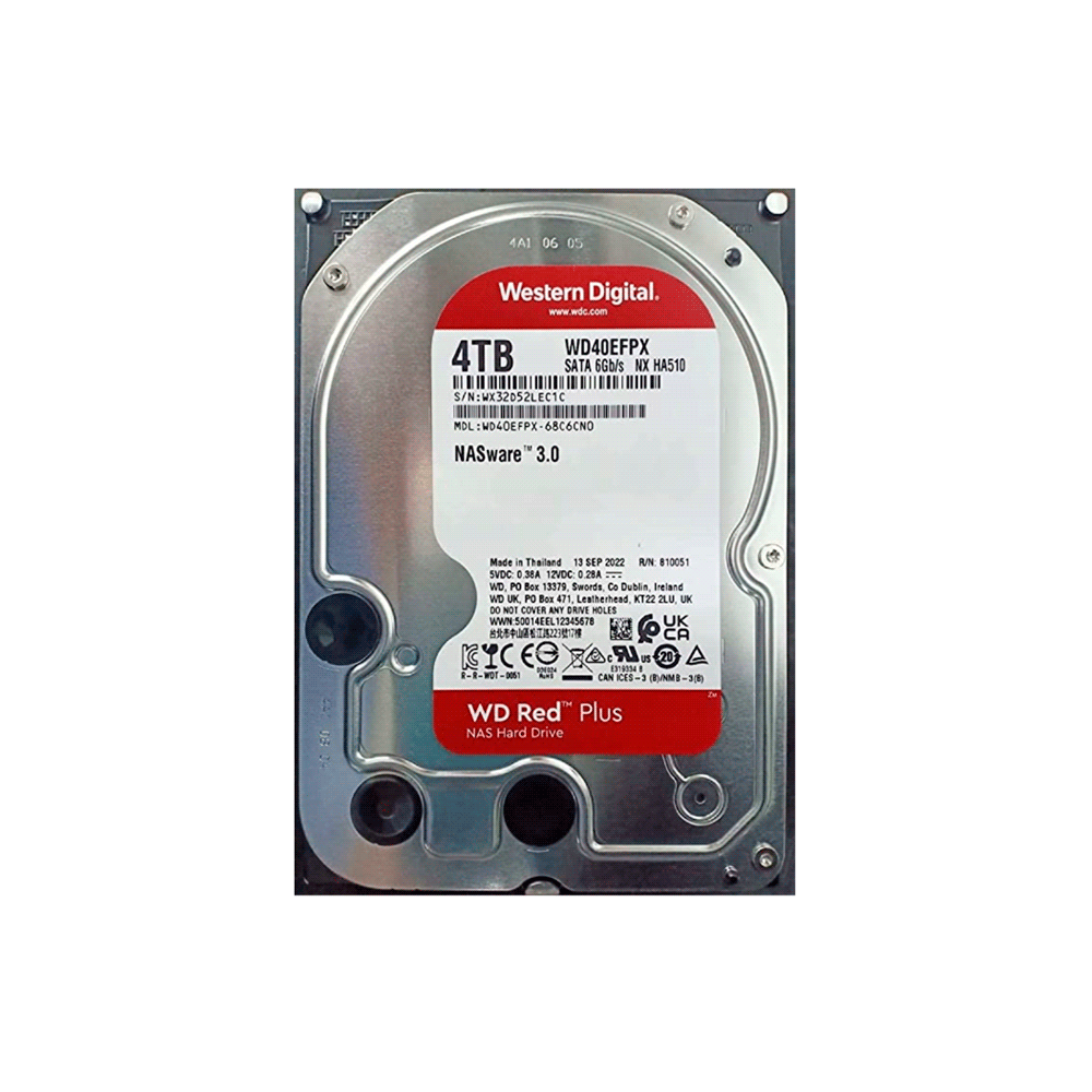 FX96041.png DISCO DURO SATA3 4TB WD RED PLUS 5400RPM 256MB WD40EFPX NAS - Imagen 1
