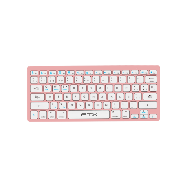 TECLADO FTX BLUETOOTH FTXB1000 ULTRA SLIM ESP ROSA