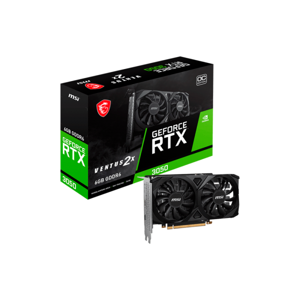 PLACA DE VIDEO MSI RTX 3050 VENTUS 2X 6G OC DD6 912-V812-016