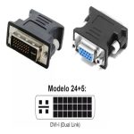 ADAPTADOR GENERICO DE VIDEO DVI-I A VGA 24+5 DUAL LINK