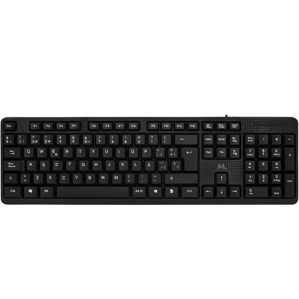 TECLADO MTEK USB KB-8187-ESP ESPAÑOL USB SLIM KEYS CARBON BLACK
