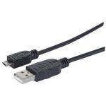 CABLE MANHATTAN P TELEFONO USB A MICRO USB 1.8M NEGRO