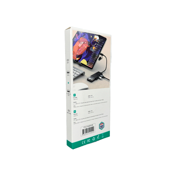HUB FTX USB USB A+C A HUB4X USB 3.0 5GBPS
4 EN 1 CT-HUBT3 115519