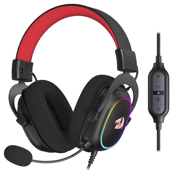 AURICULAR REDRAGON GAMER H510 RGB ZEUS USB C MIC NEGRO 7.1