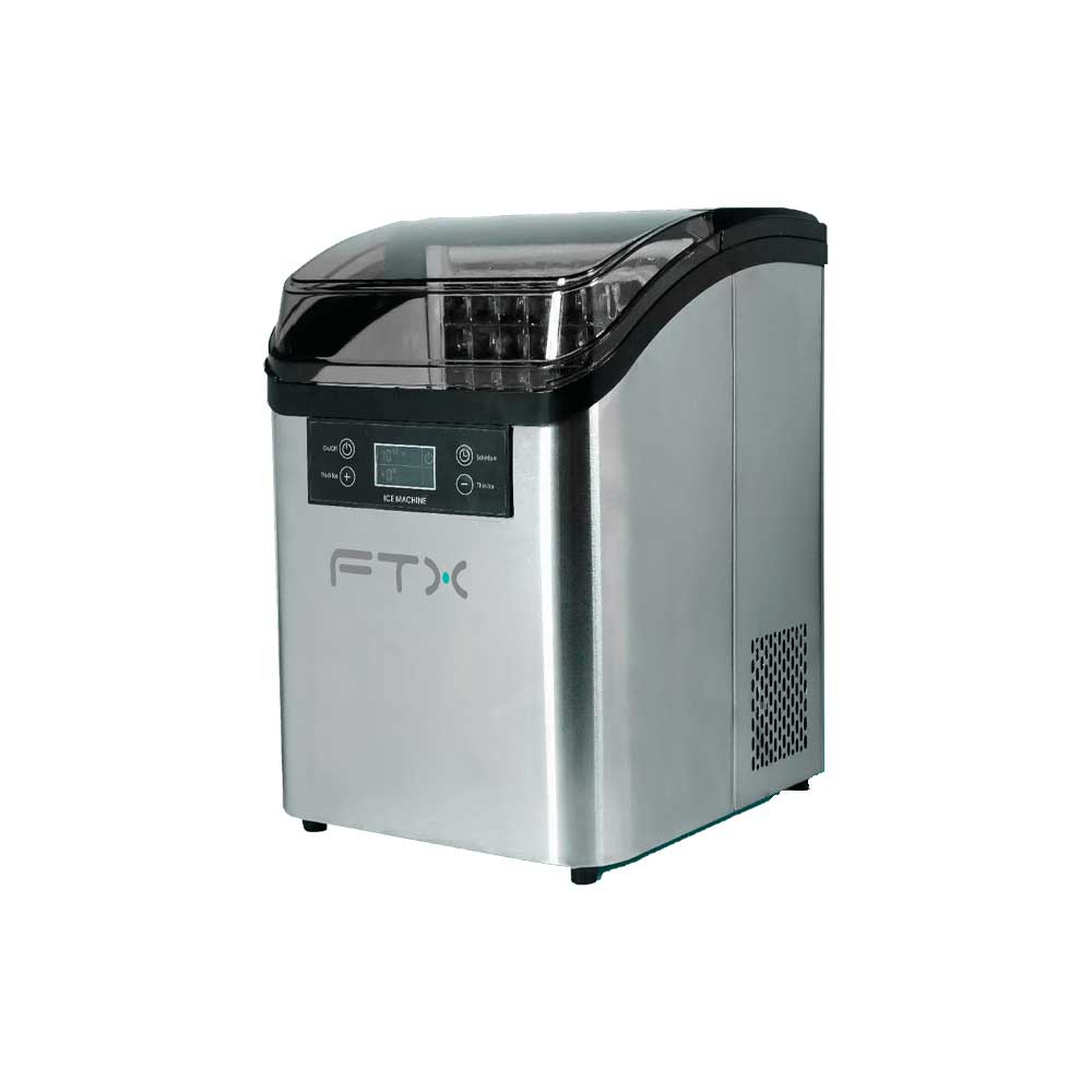 FX127394.png FABRICADORA DE HIELO FTX 180W 220V 2.5L 20KG ACERO INOXIDABLE IM-08 - Imagen 1