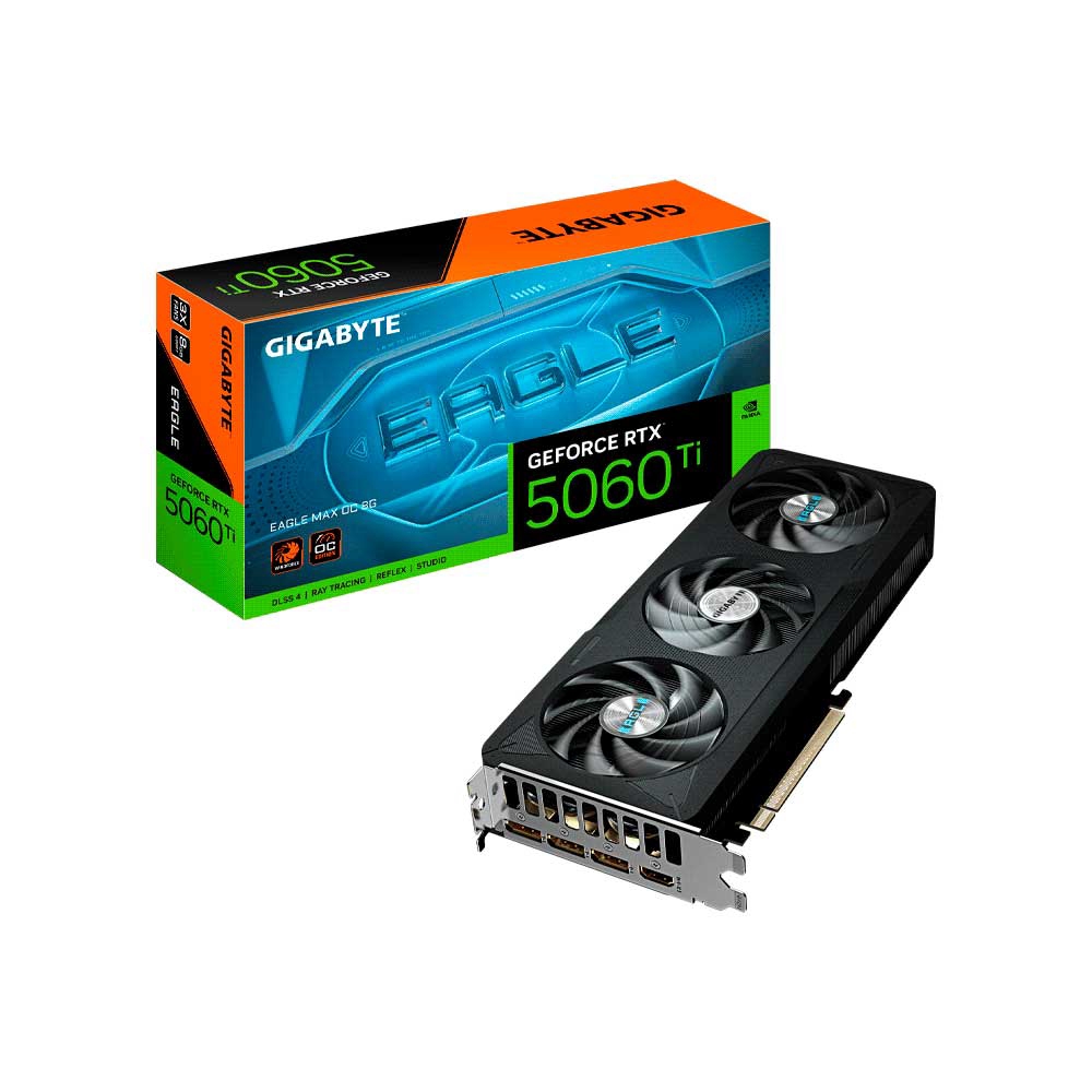 FX135207.png PLACA DE VIDEO GIGABYTE RTX5060TI EAGLE MAX 8G OC DD7 GV-N506TEAGLEMAX OC-8GD - Imagen 1