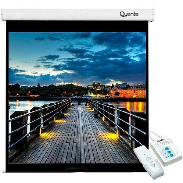 KV35827 TELA QUANTA P PROYECTOR QTTLE150 DE 150" ELECTRICO CONTROL 220V - BLANCO - Imagen 1