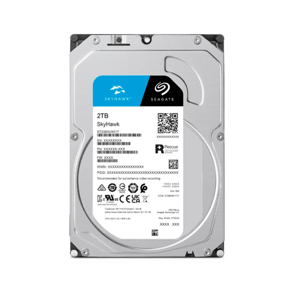 KV36882 DISCO DURO SEAGATE 2TB SKYHAWK 5400 256MB ST2000VX017 SURVEILLANCE - Imagen 1