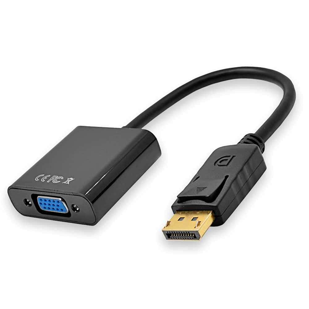 Version 1.0.0 ADAPTADOR GENERICO DE VIDEO DISPLAY PORT A VGA MD08 NEGRO - Imagen 1